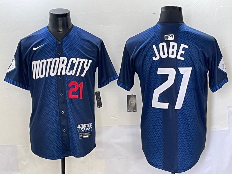 Men 2025 Detroit Tigers #21 Jobe Blue City edition Game Nike MLB Jersey style 2